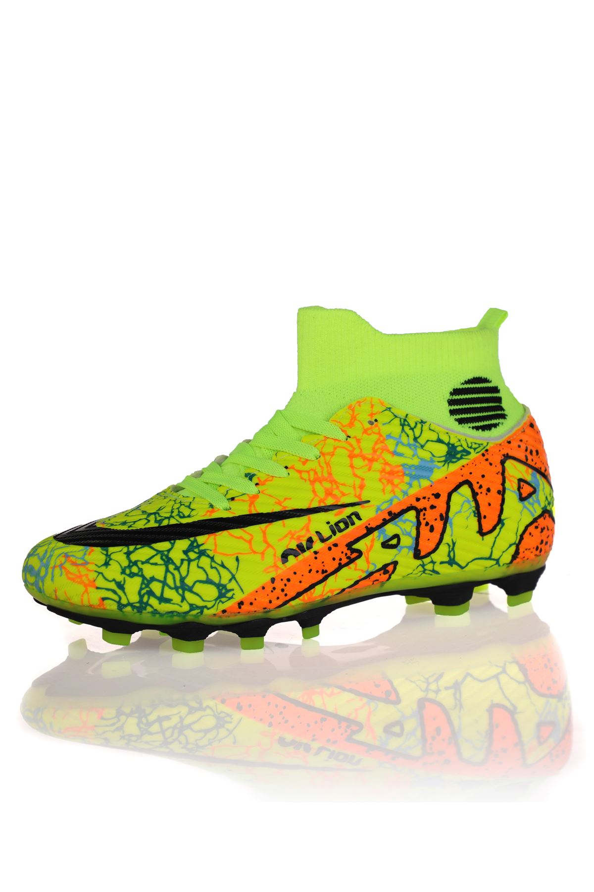 Freemax Laliga Air Çoraplı Krampon Futbol Ayakkabısı L501 Sarı Siyah