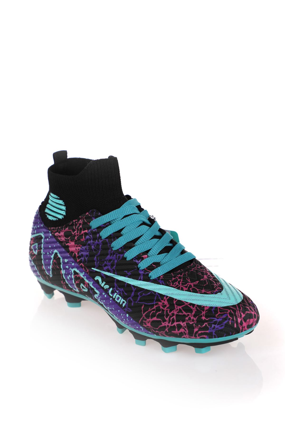 Freemax Laliga Air Çoraplı Krampon Futbol Ayakkabısı L501 Siyah Su Yeşili