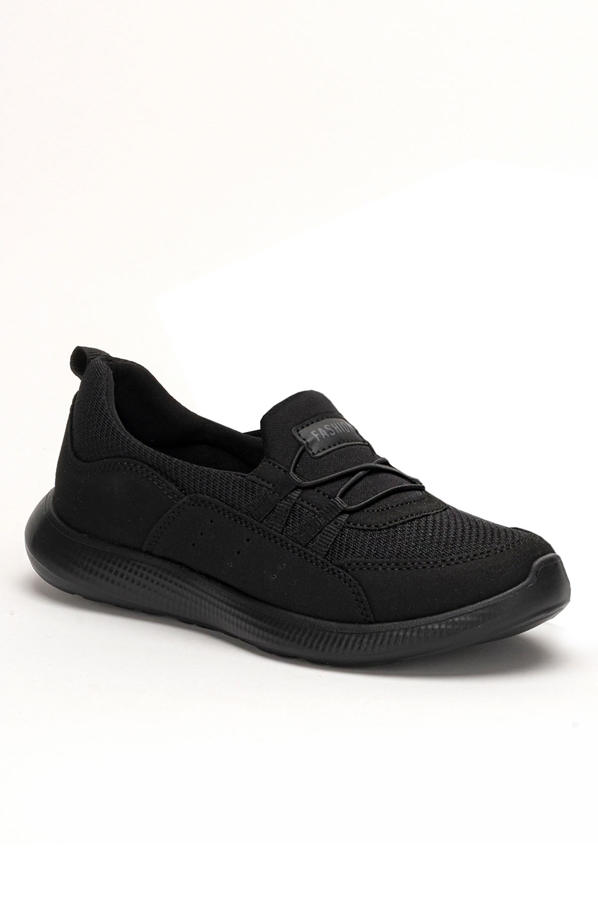 Freemax Kadın Spor Sneaker Babet Esnek, Yumuşak, Hafif, Günlük Ayakkabı Drg.223 Siyah