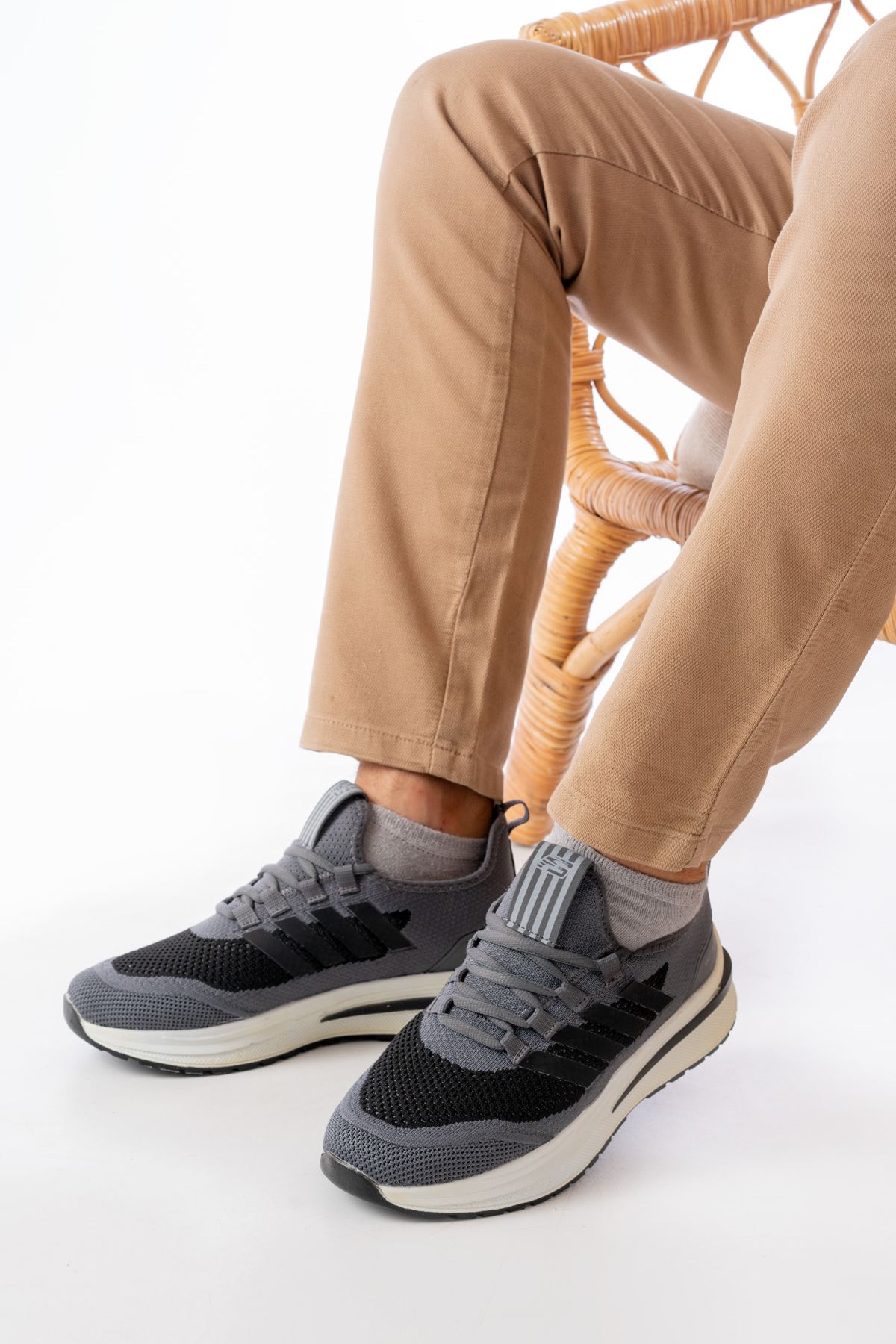 Freemax Erkek  Sneaker Spor Ayakkabı Freemax 2240 Füme Siyah