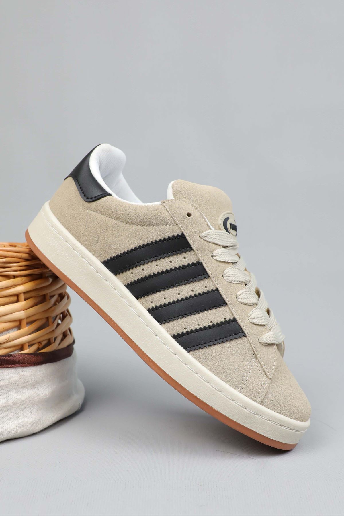 Freemax Campus Unisex Garantili Sneaker Spor Ayakkabı. Kum Siyah