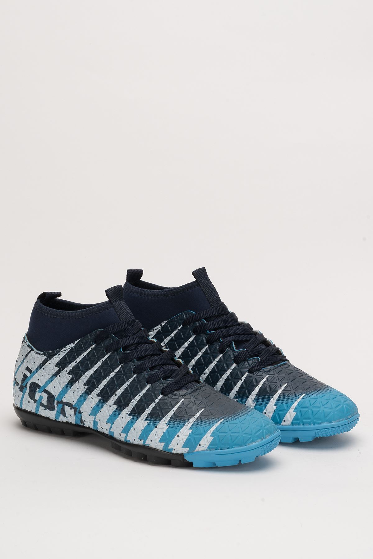 Freemax Unisex Çoraplı Halı saha Futbol Ayakkabısı Freemax.1452 Turkuaz Lacivert