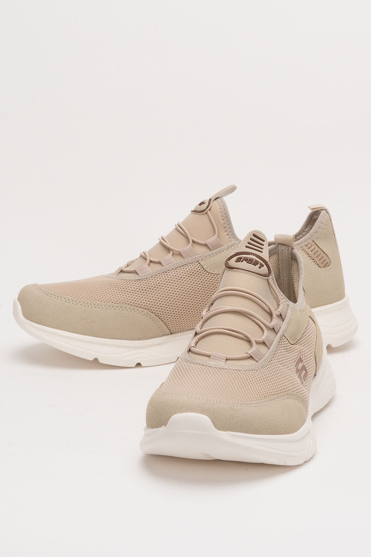 Freemax Unisex  Yürüyüş Spor Sneaker Ayakkabı FREEMAX101-21221 Bej