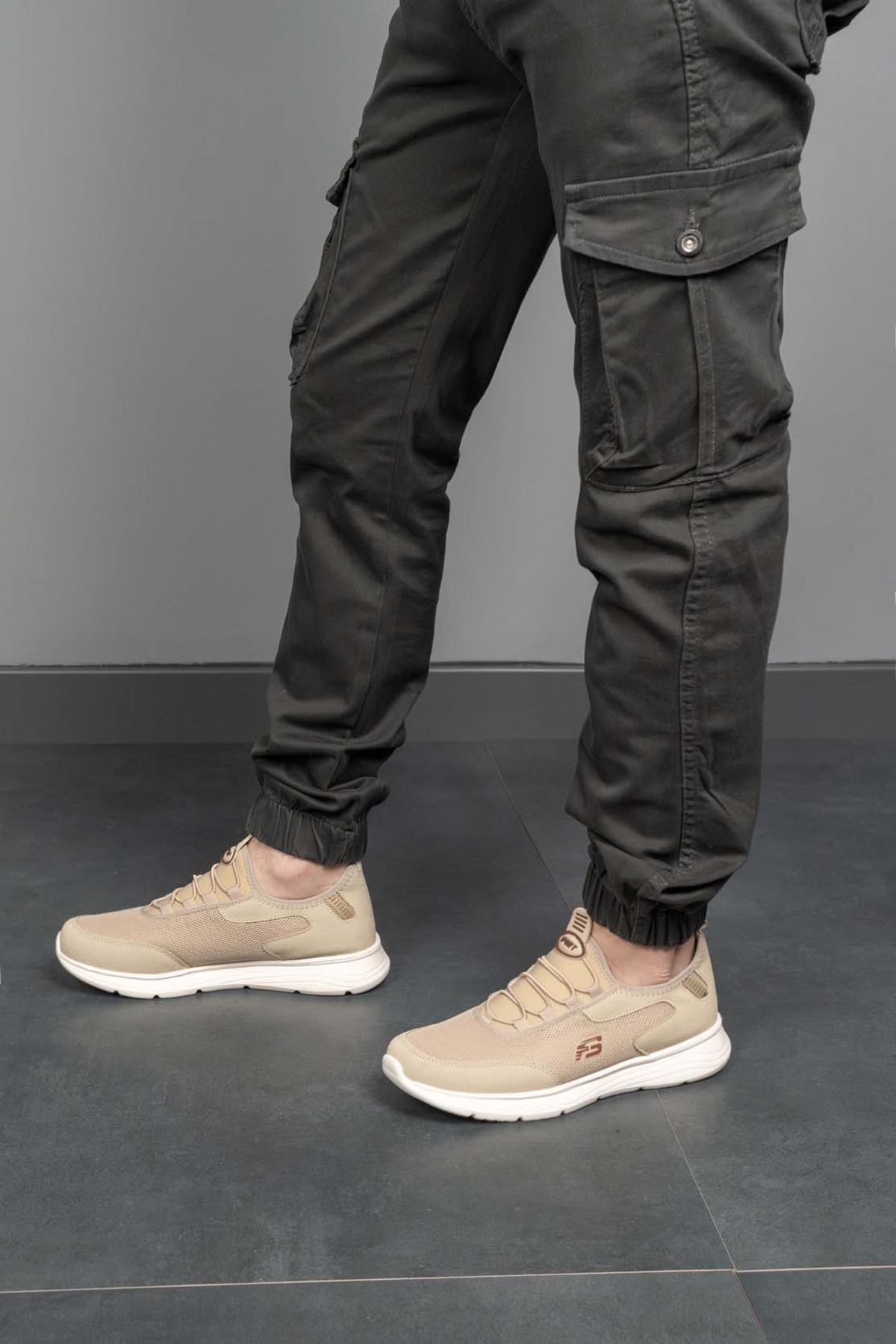 Freemax Unisex  Yürüyüş Spor Sneaker Ayakkabı FREEMAX101-21221 Bej