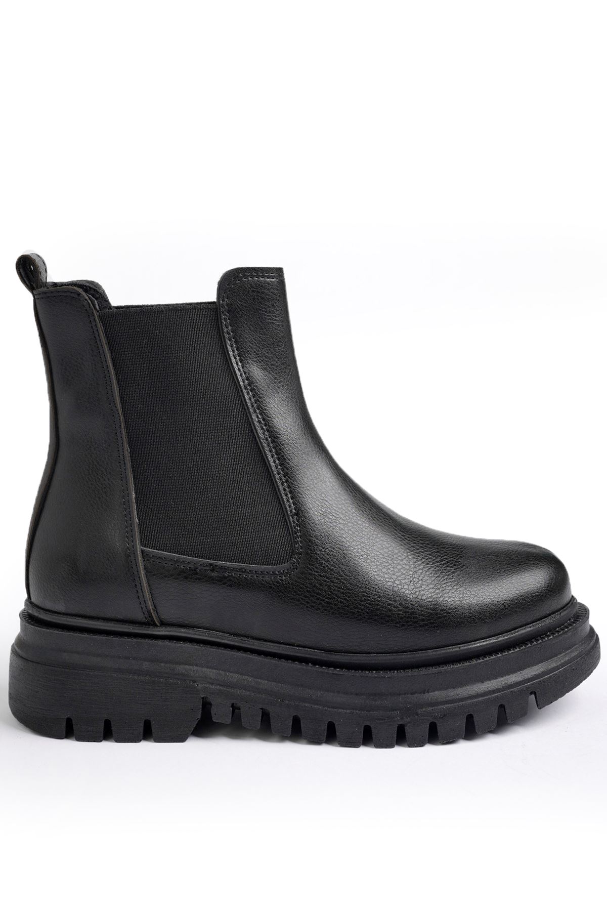 Freemax Su Geçirmez İçi Kürklü Yüksek Taban Yanlar Lastikli Çok Hafif Taban Garantili Kışlık Kadın Bot Çizme Freemax.ZEN.BOT.2224 Siyah