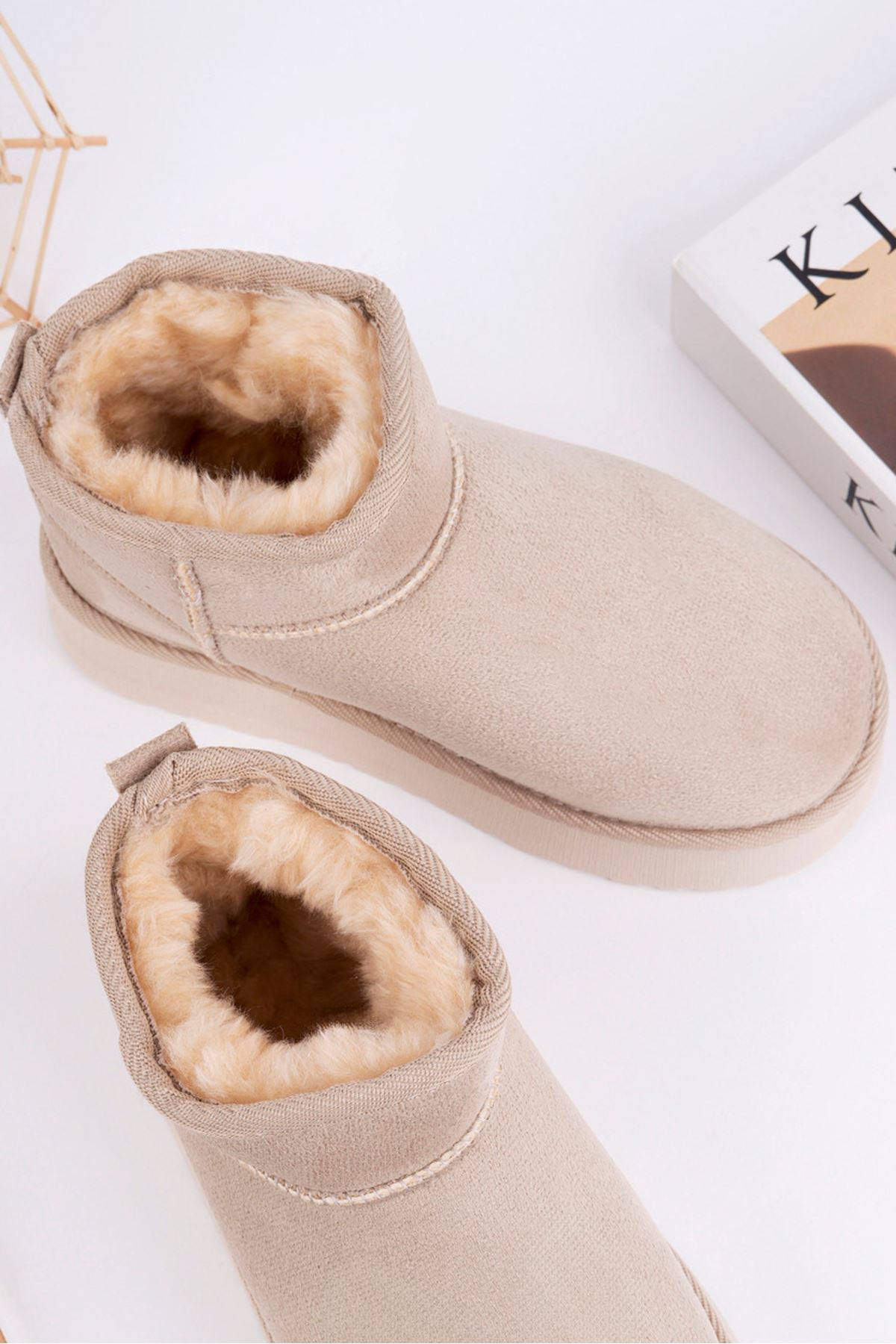 Freemax Çocuk Termal Yünlü Ev Bot Uggm.304 Bej