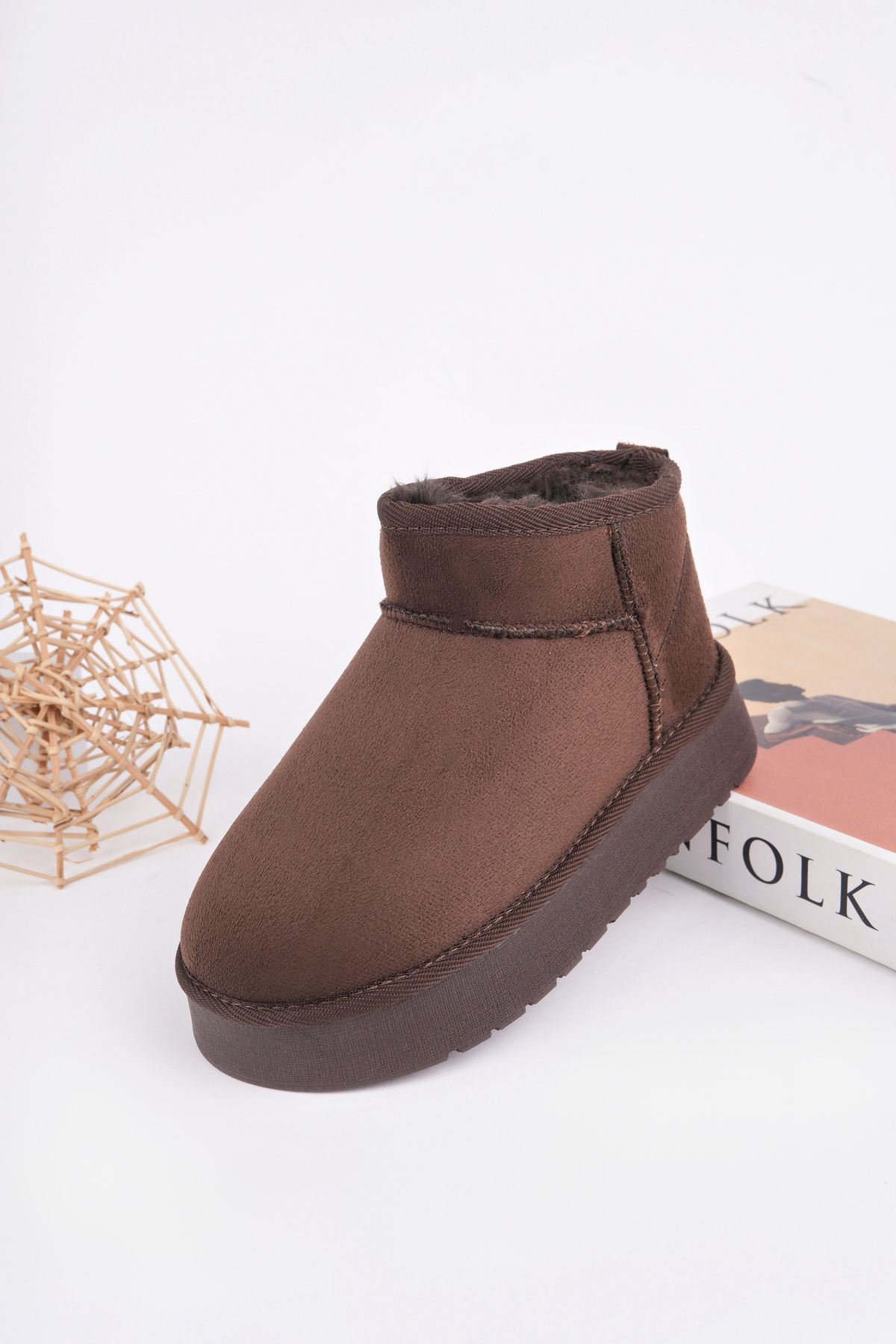 Freemax Çocuk Termal Yünlü Ev Bot Uggm.304 Kahverengi