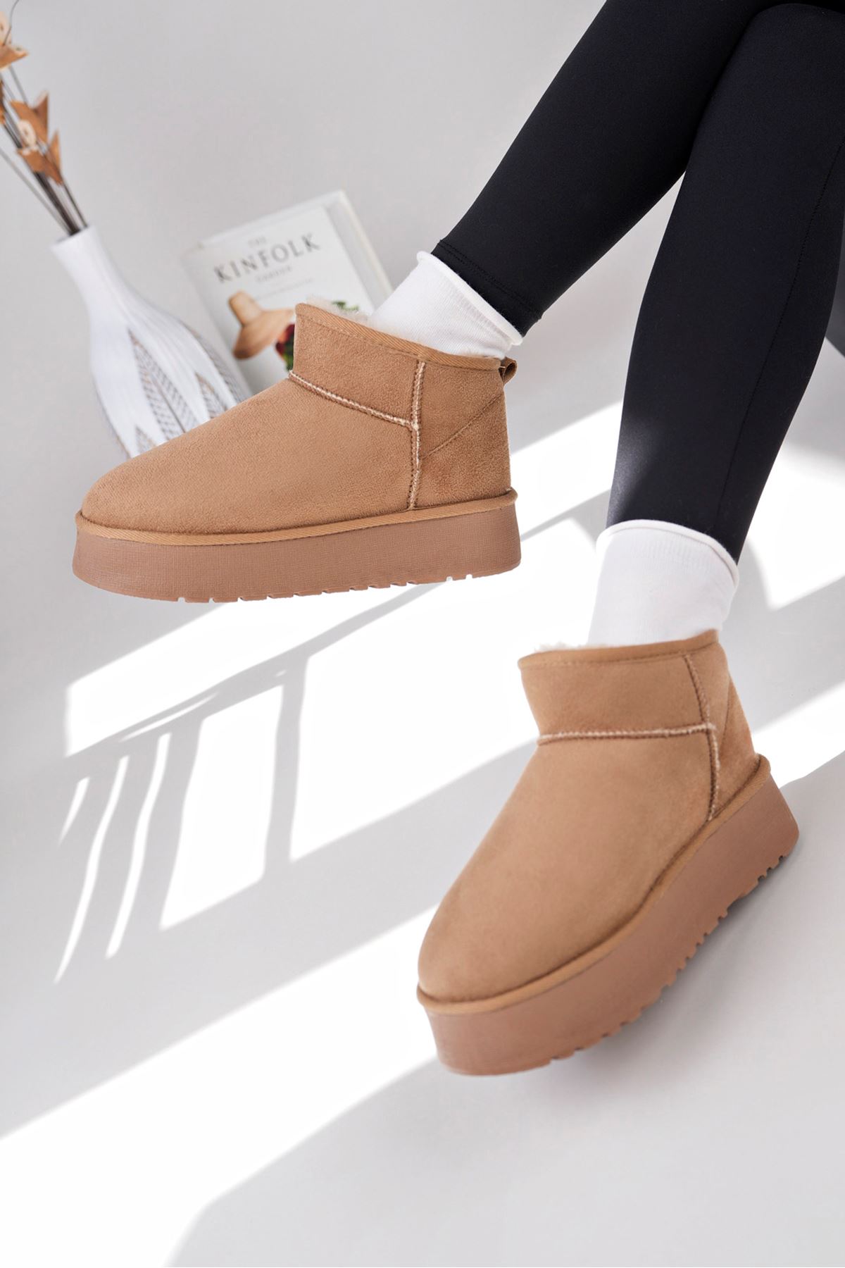 Freemax Çocuk Termal Yünlü Ev Bot Uggm.304 Vizon