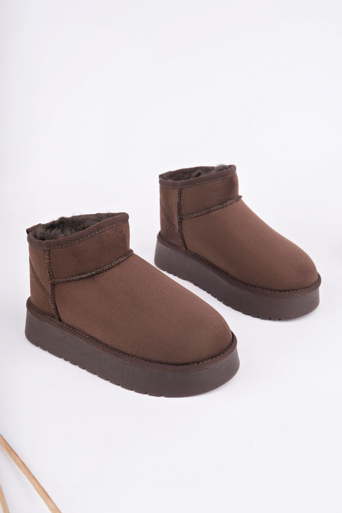 Freemax Çocuk Termal Yünlü Ev Bot Uggm.304 Kahverengi