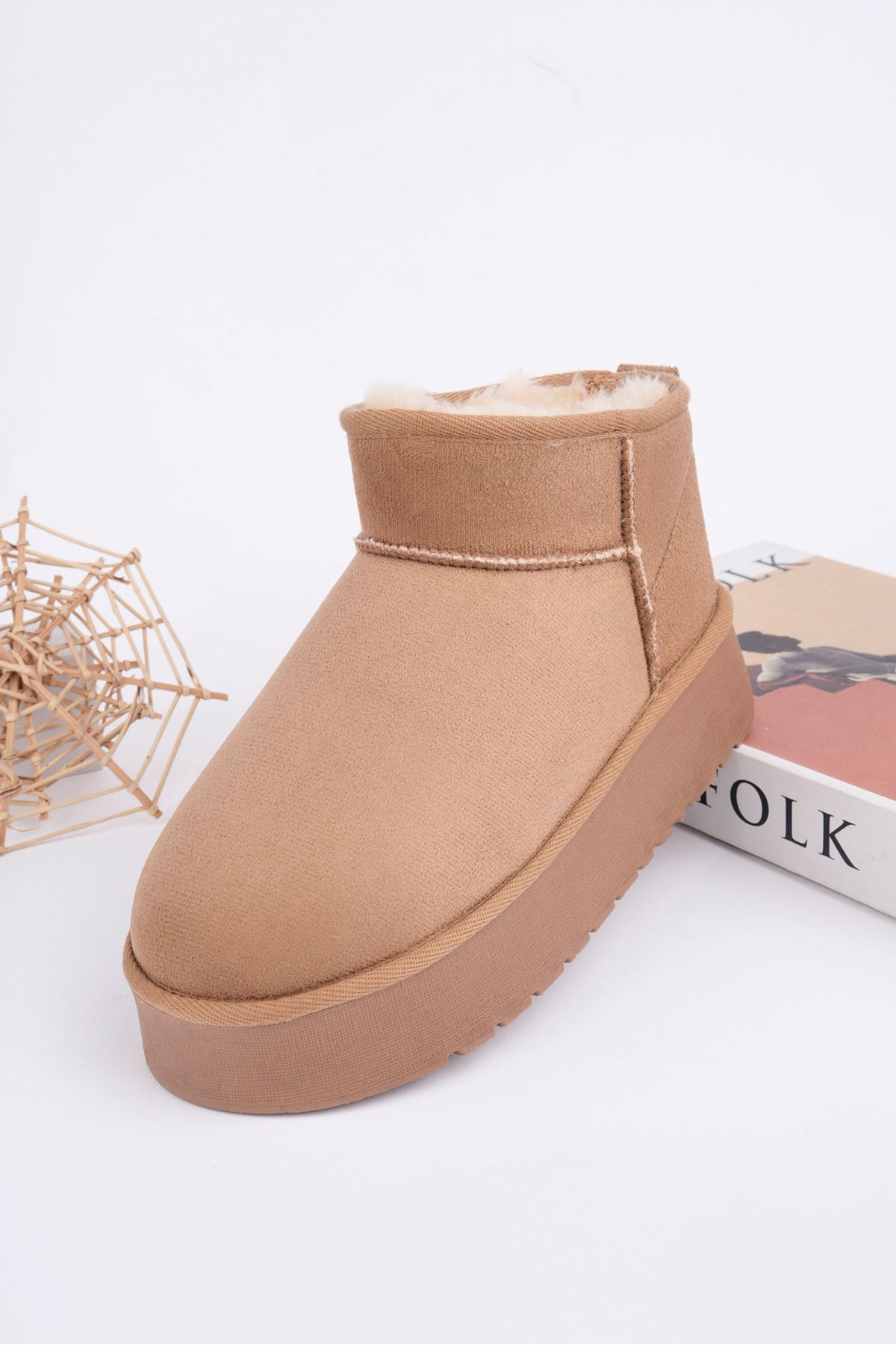 Freemax Çocuk Termal Yünlü Ev Bot Uggm.304 Vizon