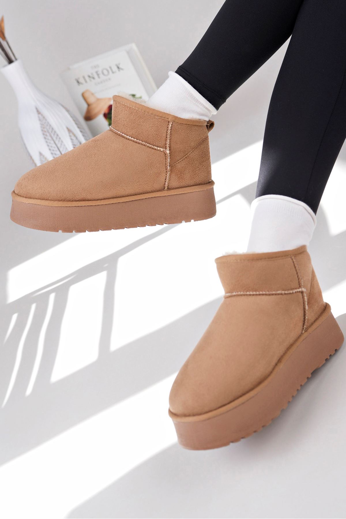 Freemax Çocuk Termal Yünlü Ev Bot Uggm.304 Vizon