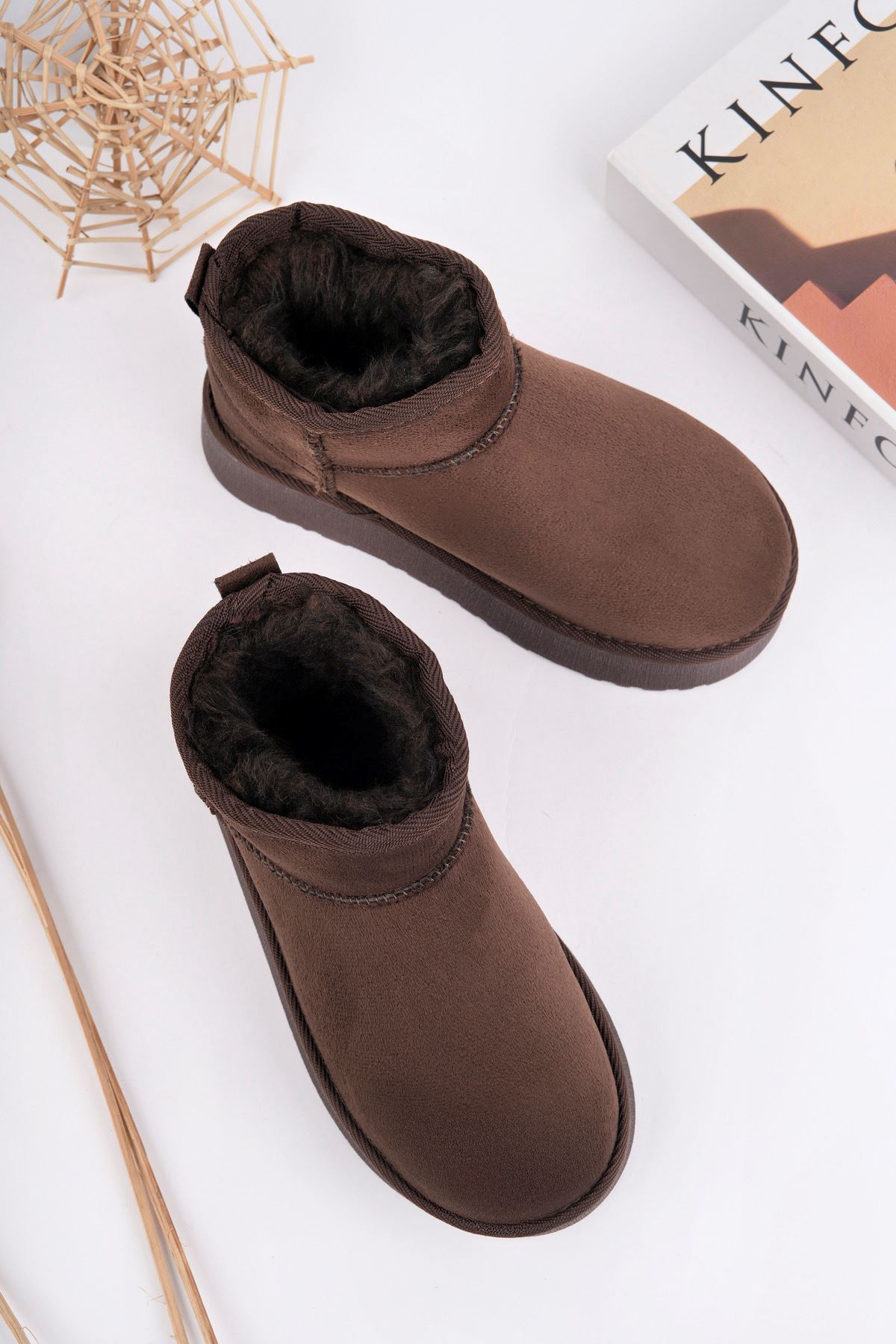 Freemax Çocuk Termal Yünlü Ev Bot Uggm.304 Kahverengi