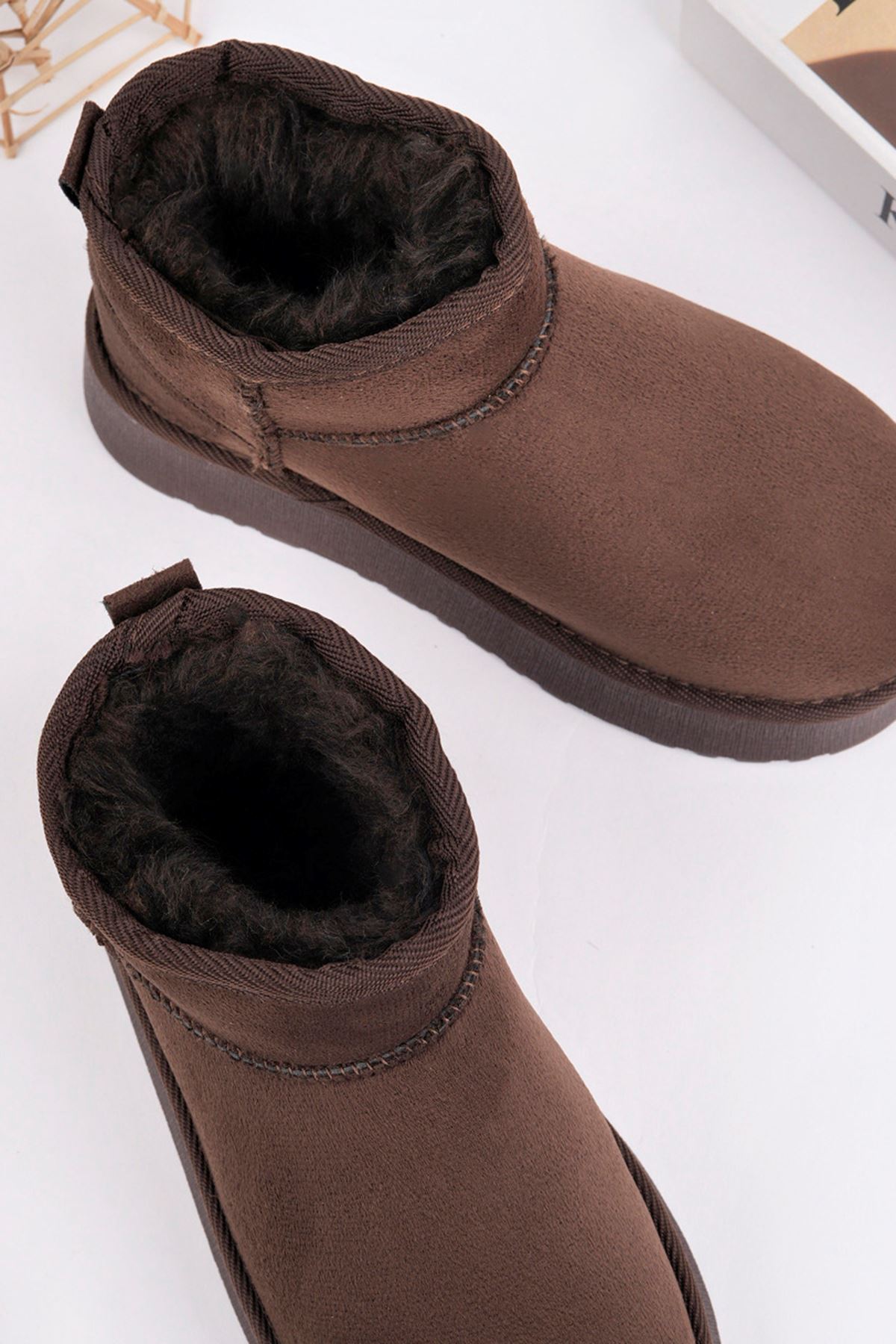 Freemax Çocuk Termal Yünlü Ev Bot Uggm.304 Kahverengi