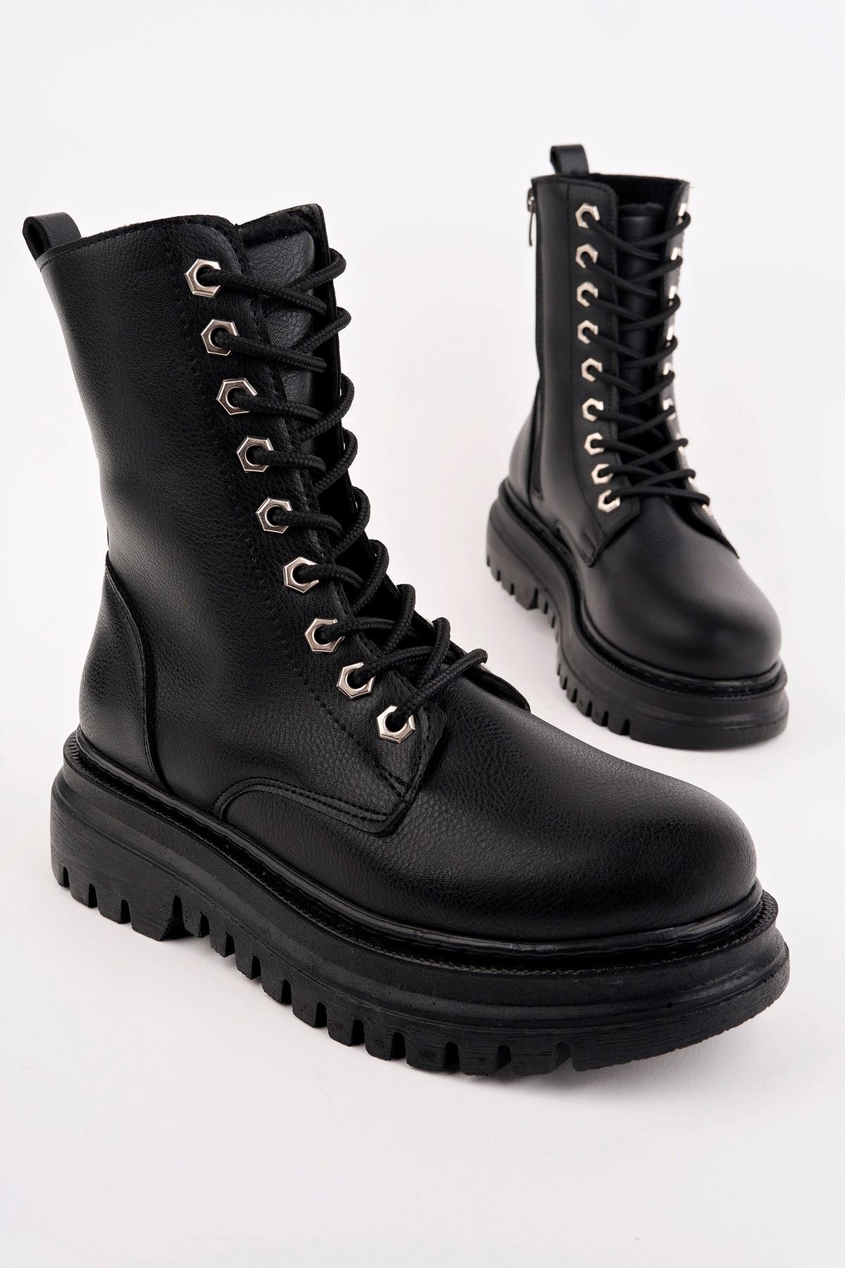 Freemax Su Geçirmez İçi Kürklü Fermuarlı Çok Hafif Dikişli Taban Garantili Kışlık Kadın Bot Freemax.ZEN.BOT.2225 Siyah