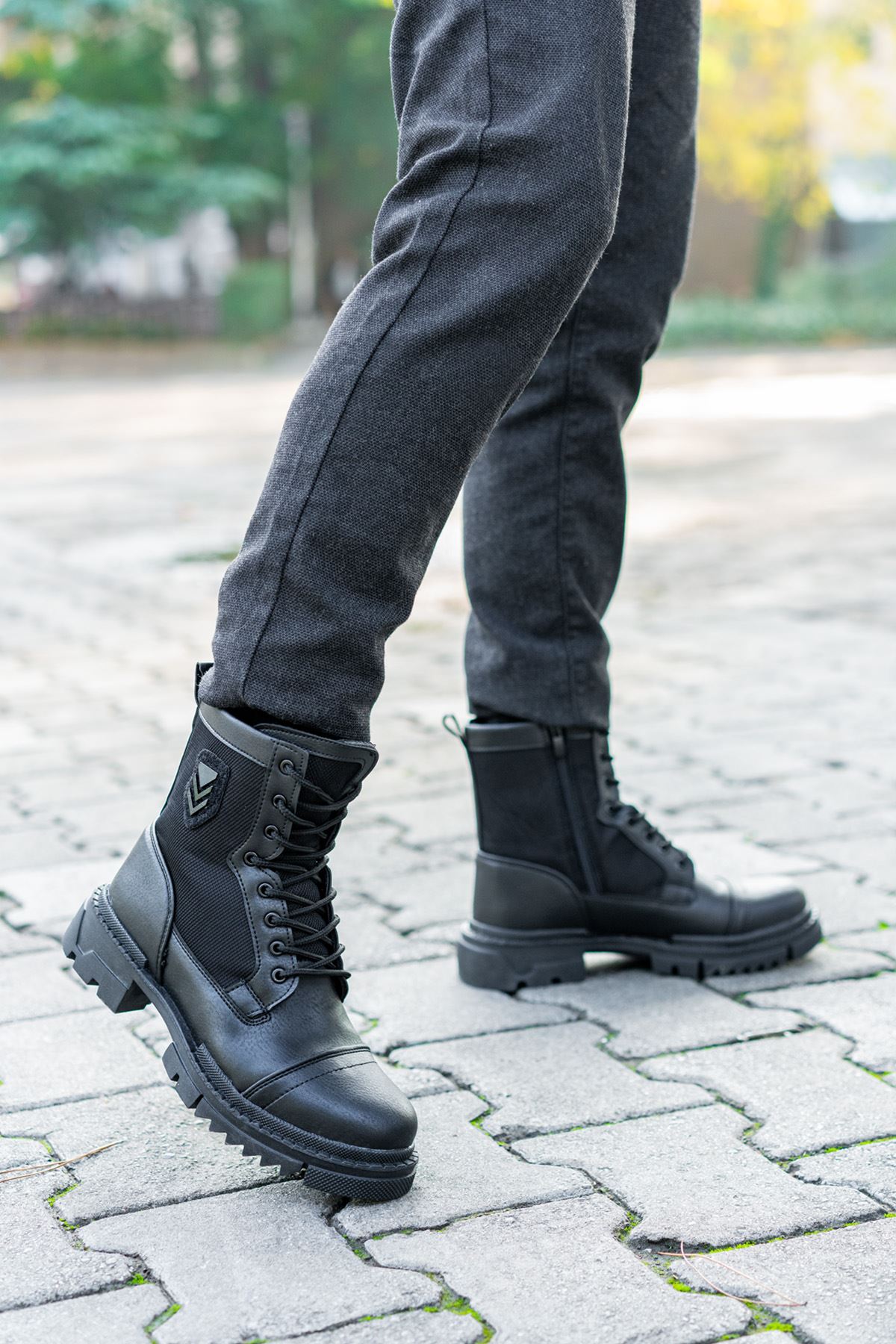 Freemax Unisex Garantili Kürklü Kauçuk Anatomik Taban Kışlık Fermuarlı Bot Forza 528-2100 Siyah Cilt