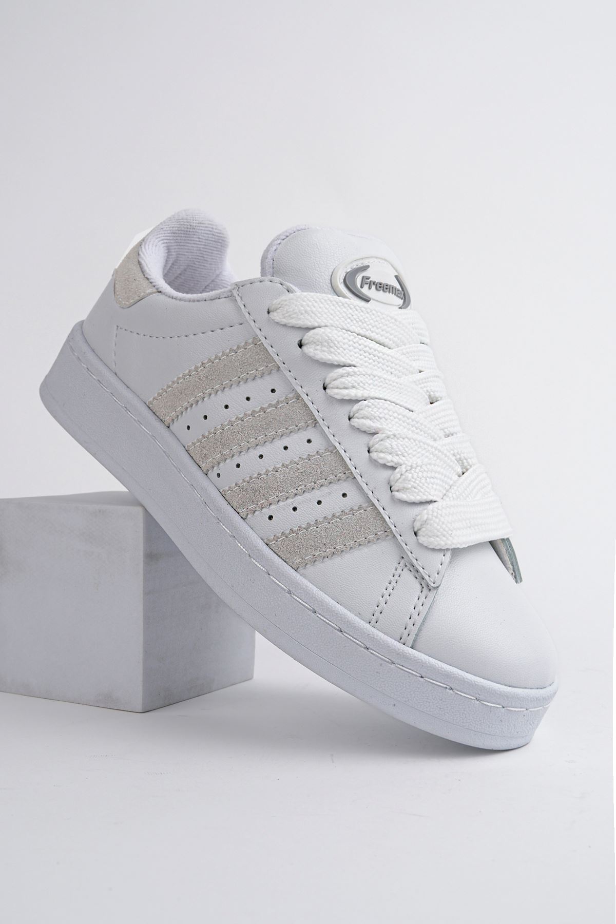 Freemax Unisex Garantili Sneaker Spor Ayakkabı. Beyaz Buz