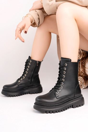 Freemax Su Geçirmez İçi Kürklü Fermuarlı Çok Hafif Dikişli Taban Garantili Kışlık Kadın Bot Freemax.ZEN.BOT.2225 Siyah