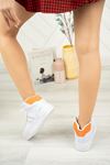 Freemax Unisex Garantili  Sneaker Spor Bot Ayakkabı Freemax.177 Beyaz Oranj