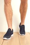 Freemax Unisex  Konforlu Yürüyüş Spor Sneaker Ayakkabı LACİVERT BEYAZ