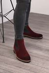Freemax Unisex Ortopedik iç Tabanlık Suya Dayanıklı Chelsea Bot Garantili ÜrünFreemax.30141 Süet Bordo