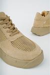 Freemax Kadın  Yazlık Fileli Spor Sneaker Yürüyüş Hafif Rahat Ayakkabı H30 CAMEL
