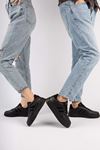 Freemax Unisex Garantili  Hafif Esnek Sağlam Sneaker Spor Ayakkabı Siyah Siyah