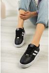 Freemax Unisex Garantili  Hafif Esnek Sağlam Sneaker Spor Ayakkabı Siyah Beyaz