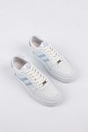 Freemax Unisex Garantili  Hafif Esnek Sağlam Sneaker Spor Ayakkabı Beyaz Mavi