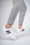 Freemax Unisex Garantili  İç Tabanlık Hafif Esnek Sağlam Sneaker Spor Ayakkabı 2023.178 Beyaz Siyah