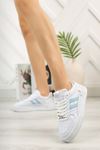 Freemax Unisex Garantili  Hafif Esnek Sağlam Sneaker Spor Ayakkabı Beyaz Mavi