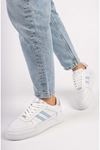Freemax Unisex Garantili  Hafif Esnek Sağlam Sneaker Spor Ayakkabı Beyaz Mavi