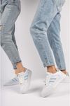 Freemax Unisex Garantili  Hafif Esnek Sağlam Sneaker Spor Ayakkabı Beyaz Mavi