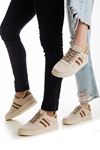 Freemax Unisex Garantili  İç Tabanlık Hafif Esnek Sağlam Sneaker Spor Ayakkabı 2023.178 Bej Kahve