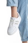 Freemax Unisex Garantili  İç Tabanlık Hafif Esnek Sağlam Sneaker Spor Ayakkabı 2023.178 Beyaz Kum