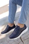 Freemax Erkek İç Dış Hakiki Deri Eva  Jel İç Taban Spor Sneaker Ayakkabı LSNS.HD 355 Lacivert