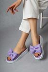 Freemax Kadın Fiyonk Detaylı Günlük Terlik Ppl.4040 Lila