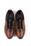 Freemax Erkek İç Dış Hakiki Deri Hafif Poli Taban  Jel İç Taban Spor Sneaker Ayakkabıı THT HD 2216 Taba Kahve