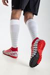 Freemax Unisex Çoraplı Halı saha Futbol Ayakkabısı Freemax.1452 Siyah Kırmızı