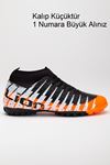 Freemax Unisex Çoraplı Halı saha Futbol Ayakkabısı Freemax.1452 Orange Siyah