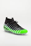 Freemax Unisex Çoraplı Krampon Futbol Ayakkabısı Yeşil Siyah