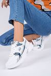 Freemax Unisex Anatomik Garantili Çok Hafif 270 gr Esnek Rahat Sneaker Konforlu Spor Ayakkabıı 2355 Beyaz Lacivert