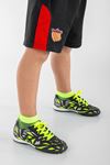 Freemax Unisex Çocuk Çoraplı Halı saha Futbol Ayakkabısı Dgn 2303 SİYAH SARI