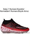 Freemax Unisex Çoraplı Krampon Futbol Ayakkabısı Freemax.1071 Kırmızı Siyah