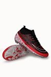 Freemax Unisex Çoraplı Krampon Futbol Ayakkabısı Freemax.1071 Kırmızı Siyah