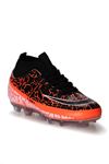 Freemax Unisex Çoraplı Krampon Futbol Ayakkabısı Freemax.1071 Turuncu Siyah