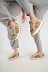 Freemax Unisex Garantili Sneaker Spor Ayakkabı. Bej Kahve