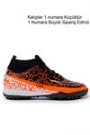 Freemax Unisex Çoraplı Halı saha Futbol Ayakkabısı Freemax.1072 Turuncu Siyah