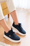 Freemax Kadın Anatomik Garantili Çok Hafif Esnek Rahat Sneaker Spor Ayakkabıı 2452 Lacivert