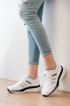 Freemax Unisex Anatomik Garantili Çok Hafif Esnek Rahat Sneaker Spor Ayakkabıı 2466 Beyaz Siyah
