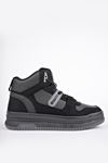 Freemax Kadın Anatomik Garantili  Hafif Esnek Rahat Sneaker Spor Ayakkabı cnp5972 Siyah Füme